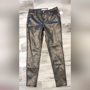 NWT Est. 1946 Denim (By Cato) Metallic Leopard Print Skinny Jeans